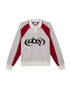 Soccer Polo Sweater White Multi