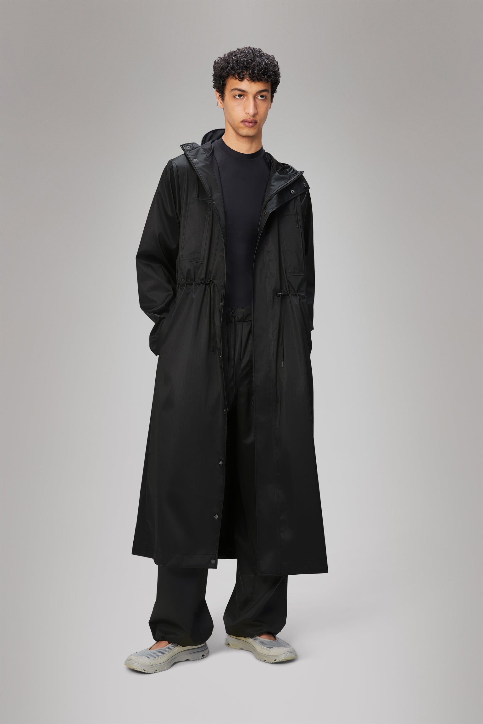 Bold Longest Jacket Black Grain