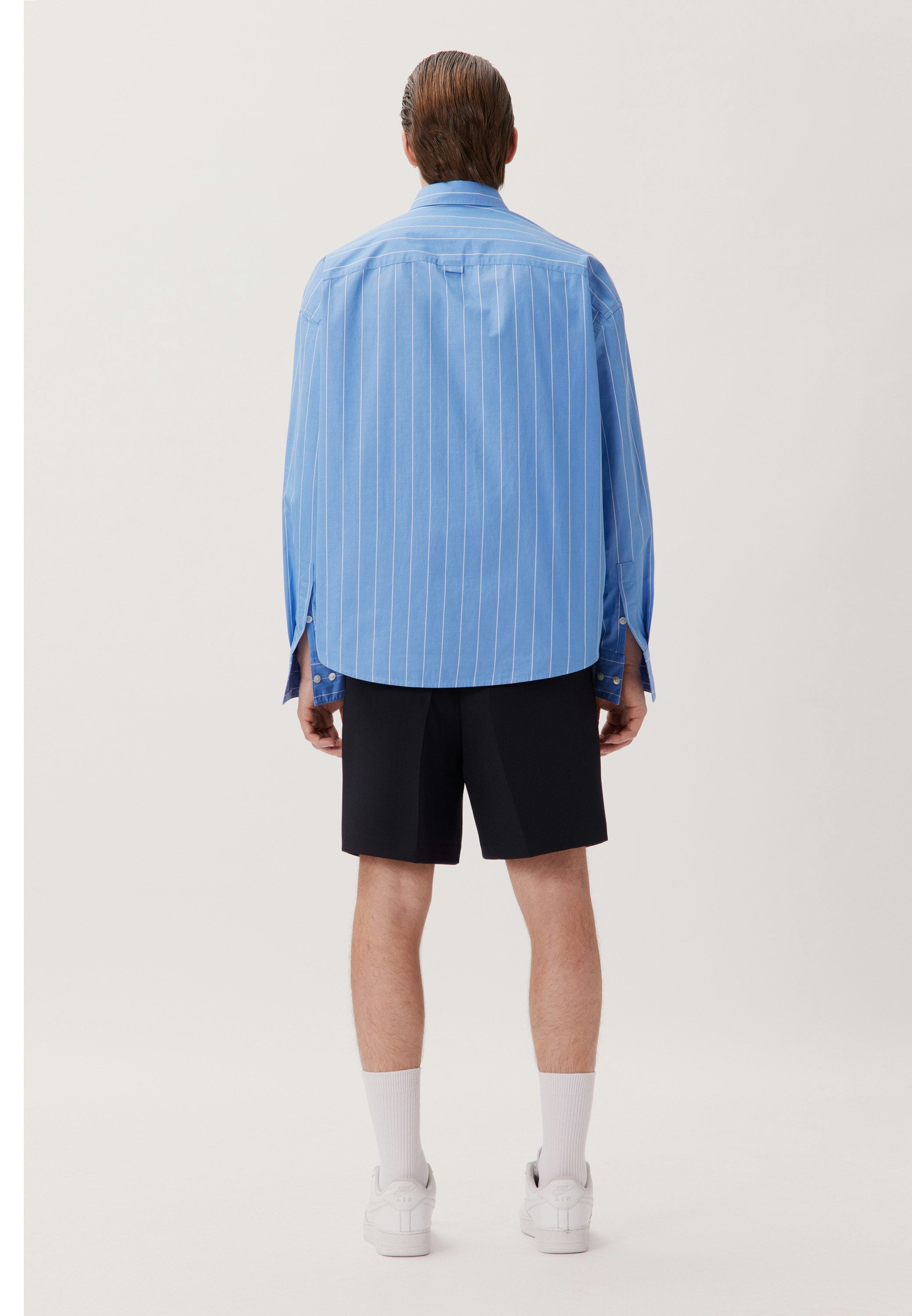 Studio Oversized Shirt Mittelblau