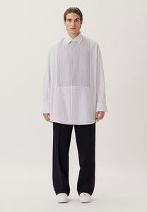 Studio Plastron Shirt Dunkelblau