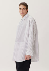 Studio Plastron Shirt Dunkelblau