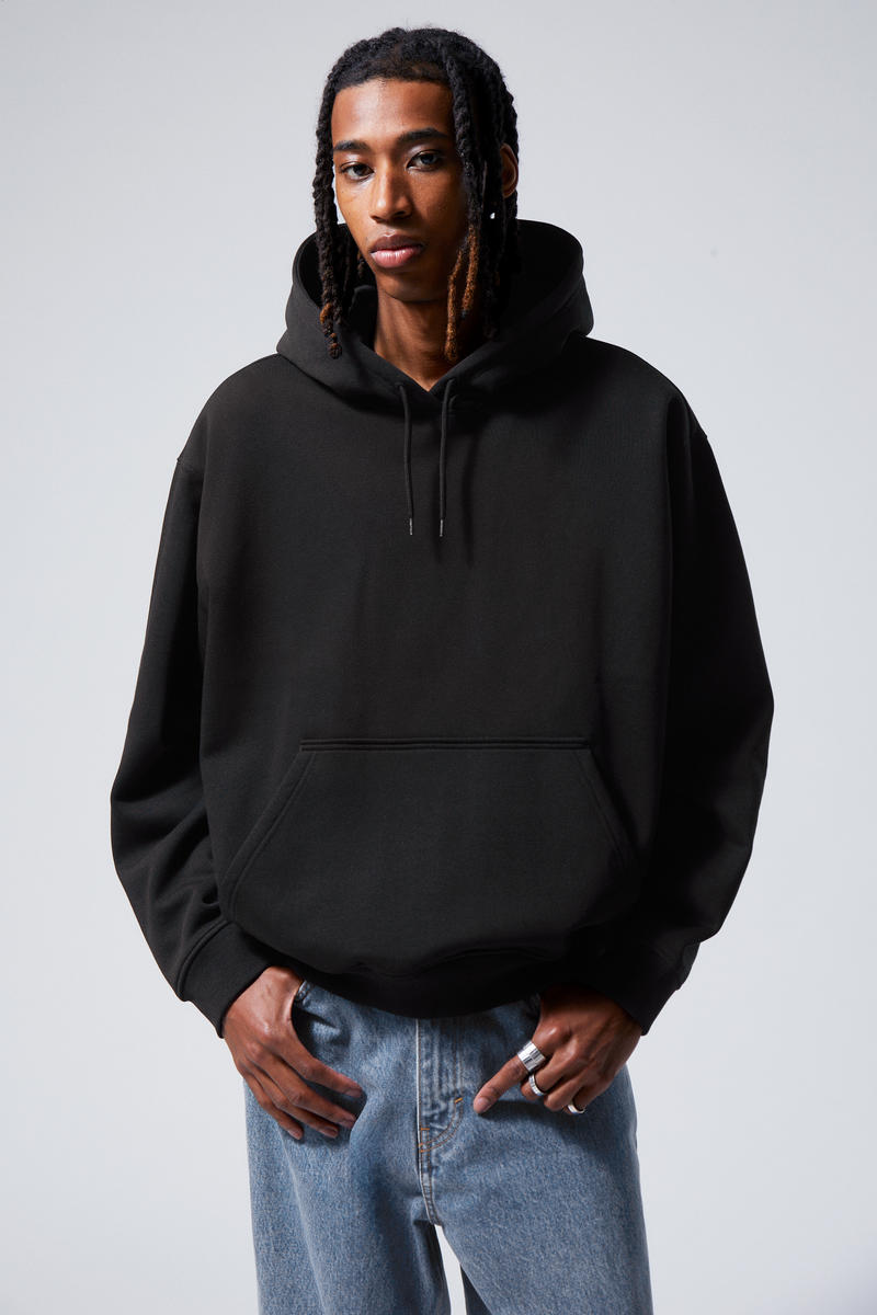 Relaxed Heavyweight Hoody Black