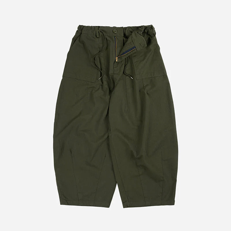 Twill Balloon Pants Olive