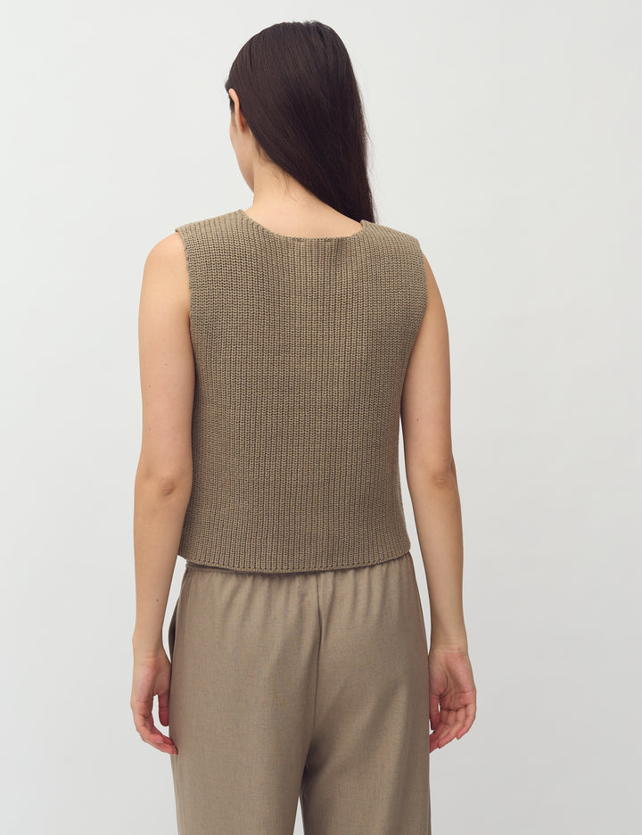 Ilina Knit Brindle Sand