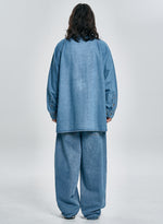 Lade das Bild in den Galerie-Viewer, Asymmetric Washed Denim Sky Blue
