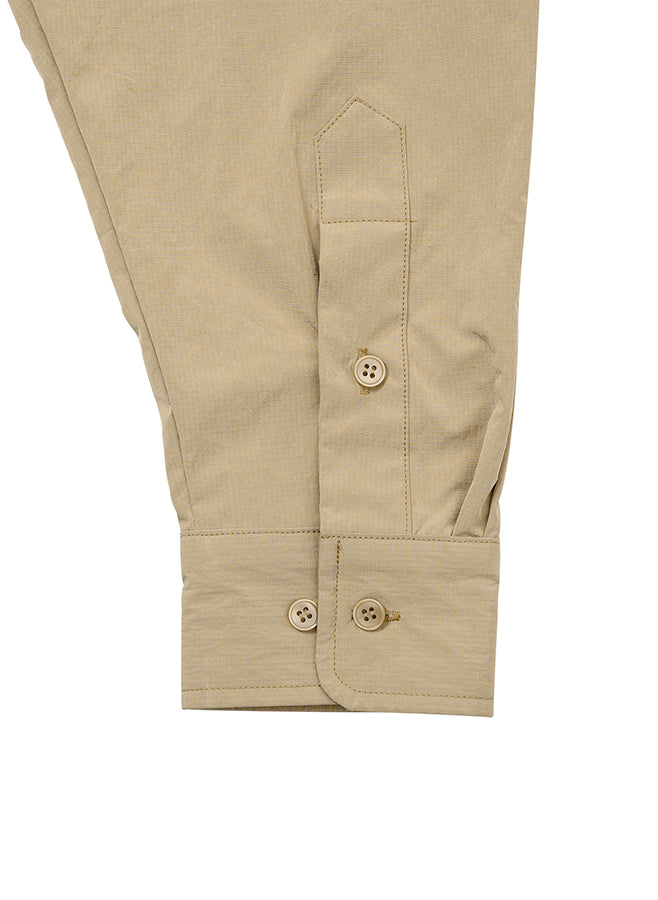 Layered Vest Nylon Shirt Beige