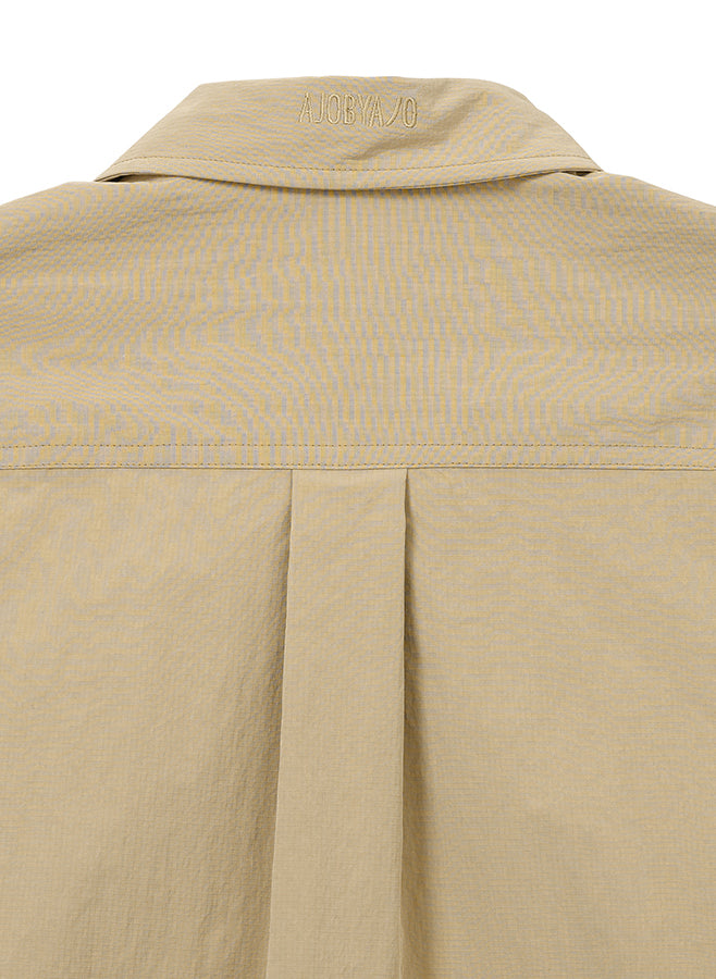 Layered Vest Nylon Shirt Beige