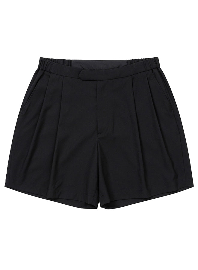 Wool Blend Shorts Black