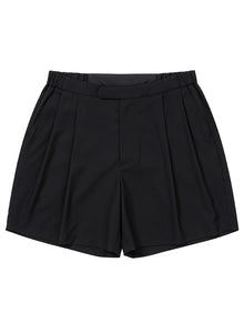 Wool Blend Shorts Black