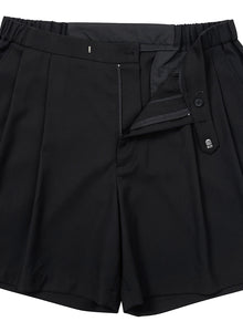 Wool Blend Shorts Black