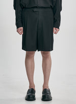 Lade das Bild in den Galerie-Viewer, Wool Blend Shorts Black
