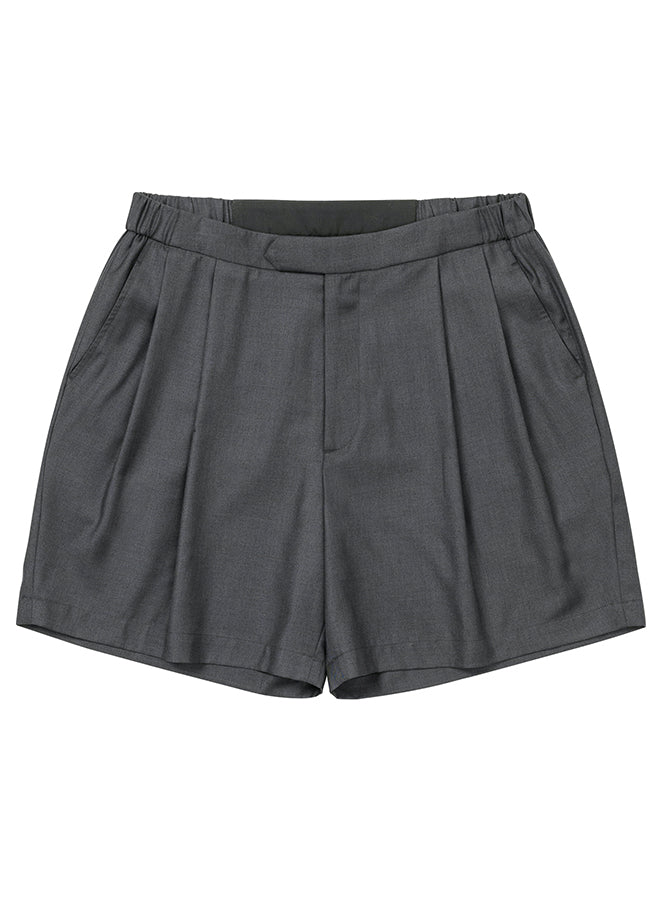 Wool Blend Shorts Charcoal