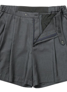 Wool Blend Shorts Charcoal