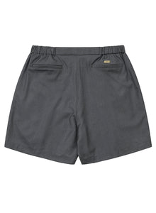 Wool Blend Shorts Charcoal