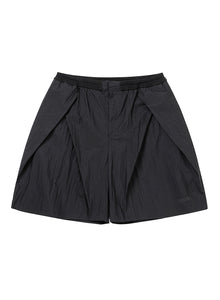 Tulip Nylon Wide Shorts Black