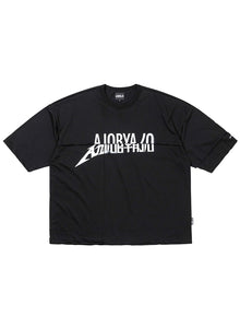 Tri Logo Mixed T-Shirt Black