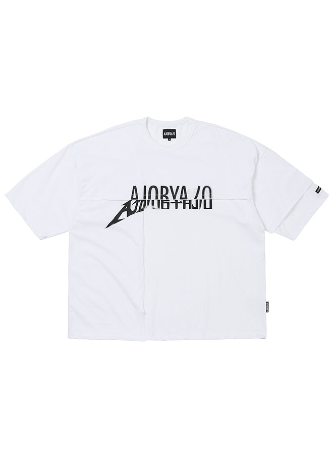 Tri Logo Mixed T-Shirt White