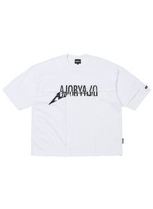 Tri Logo Mixed T-Shirt White