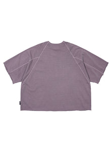 Cross Symbol Washed Raglan T-Shirt Pink