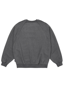 Raw Edge Batwing Sweat Charcoal