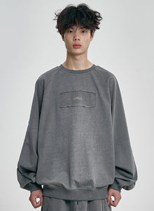 Raw Edge Batwing Sweat Charcoal