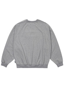 Raw Edge Batwing Sweat Grey Melange