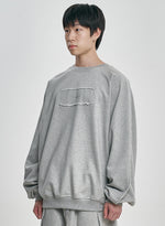 Lade das Bild in den Galerie-Viewer, Raw Edge Batwing Sweat Grey Melange
