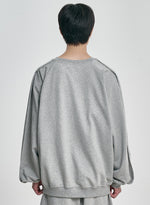 Lade das Bild in den Galerie-Viewer, Raw Edge Batwing Sweat Grey Melange
