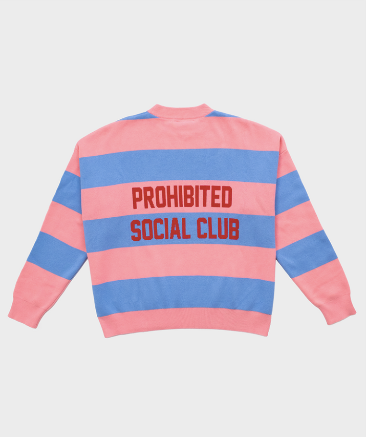 SC Striped Knit Sweater Bubblegum