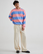 Lade das Bild in den Galerie-Viewer, SC Striped Knit Sweater Bubblegum
