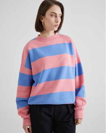 SC Striped Knit Sweater Bubblegum