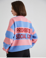 Lade das Bild in den Galerie-Viewer, SC Striped Knit Sweater Bubblegum
