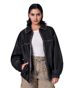 Lade das Bild in den Galerie-Viewer, Enigma Lederjacke Black
