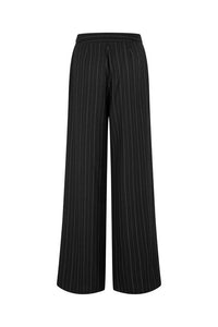 Entam Pants Black Pinstripe