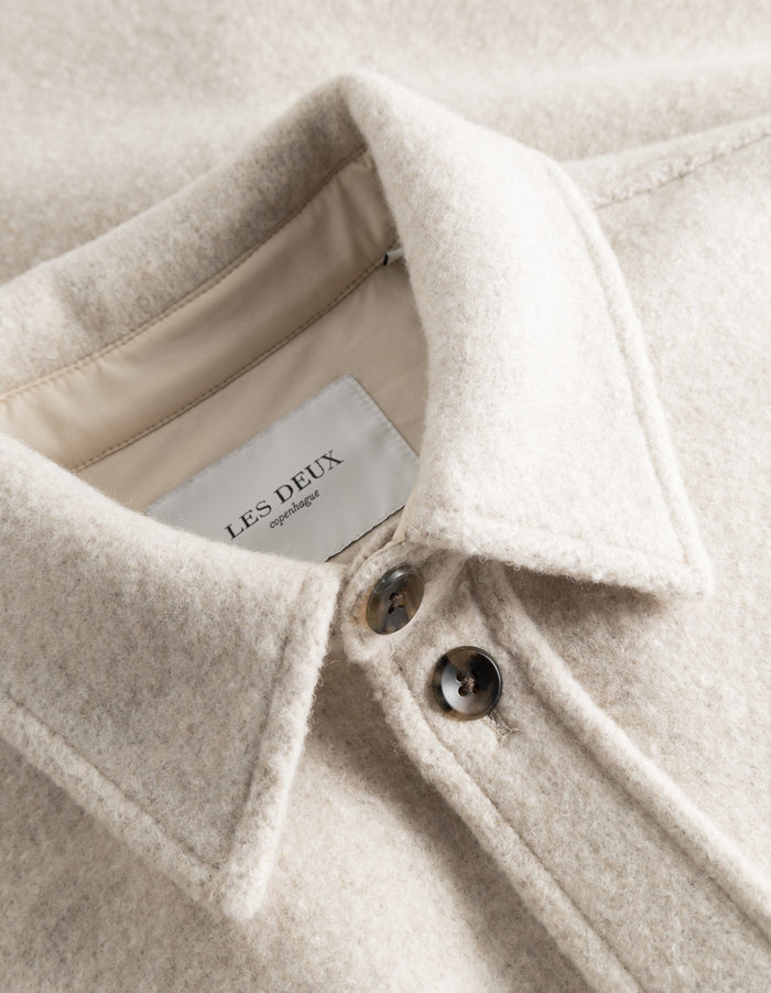 Lennon Boucle Overshirt Ivory