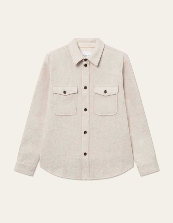 Lennon Boucle Overshirt Ivory