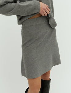 Jerseya Folami Knit Skirt Grey Melange