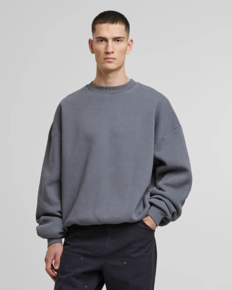 Oversized Crew Neck Grey Stone