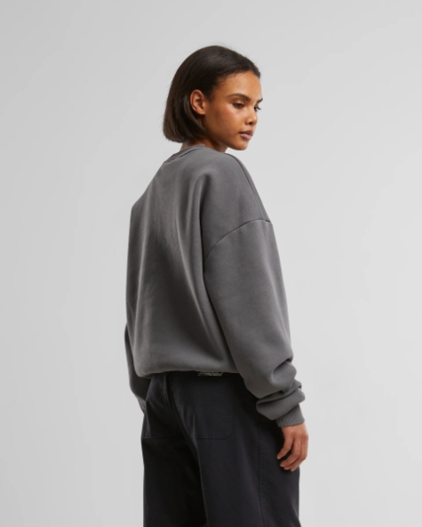 Oversized Crew Neck Grey Stone