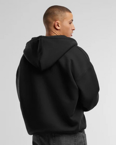 Oversized Zip Hoody Black