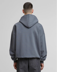 Oversized Zip Hoody Grey (stone washed)