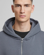 Lade das Bild in den Galerie-Viewer, Oversized Zip Hoody Grey (stone washed)
