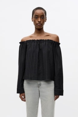 Enharriet LS Top Black Pinstripe