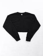 Lade das Bild in den Galerie-Viewer, Crewneck Sweat Cropped Black
