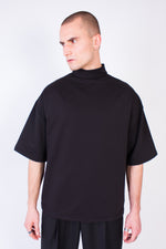 Lade das Bild in den Galerie-Viewer, Mock Neck Tee Black Größe: one-size Farbe: black
