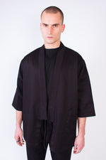 Lade das Bild in den Galerie-Viewer, Black Sweat Kimono
