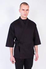 Lade das Bild in den Galerie-Viewer, Black Sweat Kimono
