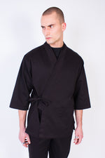 Lade das Bild in den Galerie-Viewer, Black Sweat Kimono
