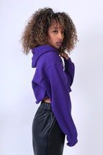 Lade das Bild in den Galerie-Viewer, Heavy Hoody Cropped Purple
