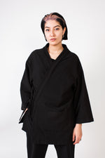 Lade das Bild in den Galerie-Viewer, Black Sweat Kimono
